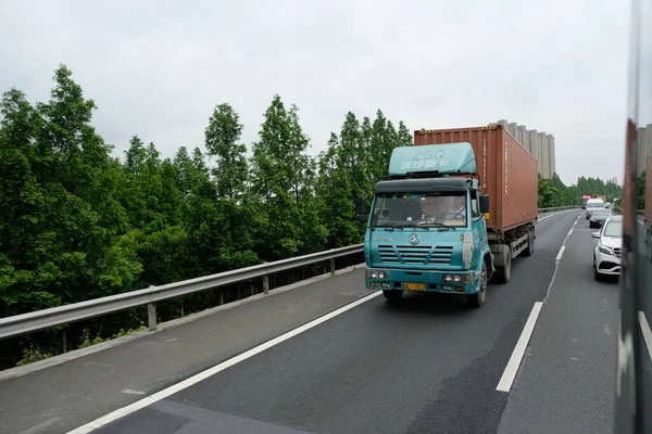 Ningbo Cina 2019 Passaggio Del Trasporto Merci Ponti Interscambi Stradali Immagine Stock