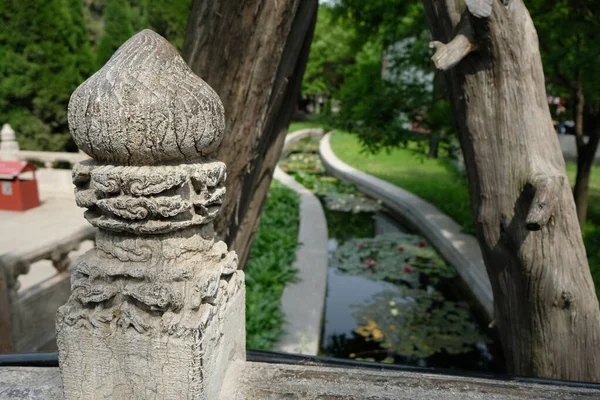 Dekorativ Sten Dekoration Turist Centrum Qufu — Stockfoto