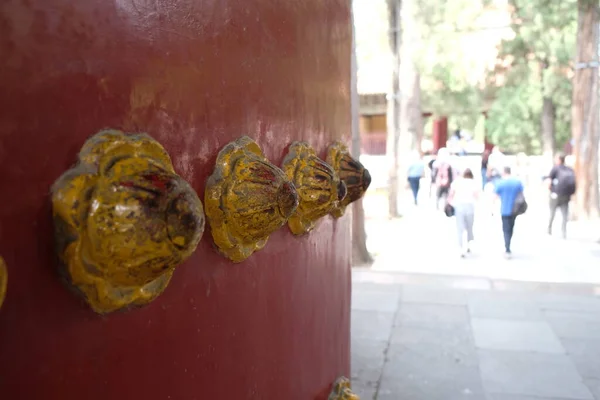 Qufu Chine 2019 Décoration Des Portes Entrée — Photo