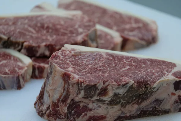 Trozos Carne Res Rodajas — Foto de Stock