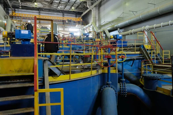 Magadan Rosja 2019 Rury Filtry System Przetwarzania Rud Hutnictwie — Zdjęcie stockowe