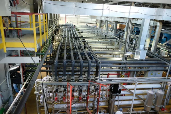 Magadan Rússia 2019 Tubos Filtros Sistema Processamento Minério Uma Planta — Fotografia de Stock