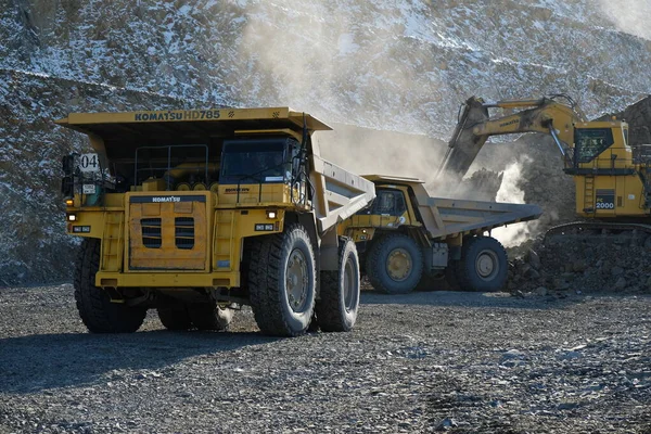 Khabarovsk Territory Russia 2018 Special Equipment Works Territory Gold Mine — Stock Photo, Image