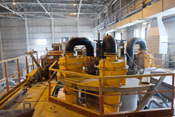 Território Khabarovsk Rússia 2018 Tubos Equipamentos Técnicos Para Triagem Processamento — Fotografia de Stock