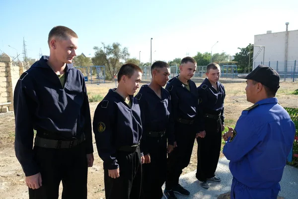 Aktau Kazakhstan 2018 Personnel Militaire Des Forces Navales Kazakhstan Exercice — Photo