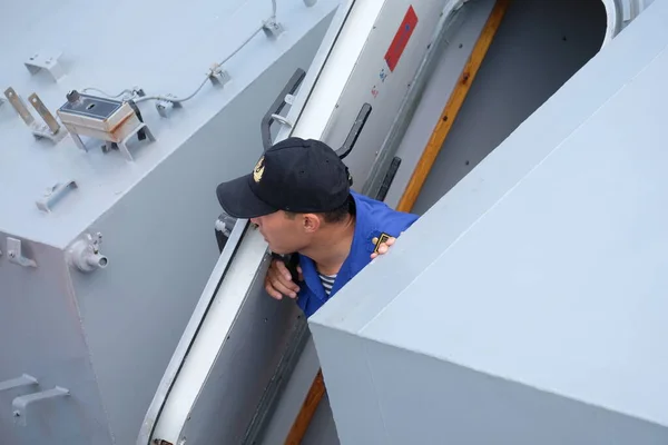 Aktau Kazajstán 2018 Ejercicios Militares Las Fuerzas Navales Kazajstán — Foto de Stock