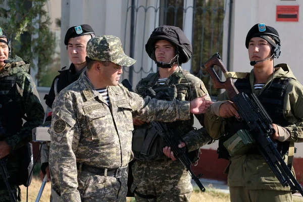 Aktau Kazachstan 2018 Oefeningen Van Marine Van Kazachstan Het Land — Stockfoto