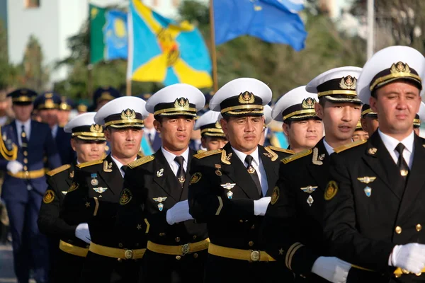 Aktau Kazachstan 2018 Parade Van Marine Van Kazachstan — Stockfoto