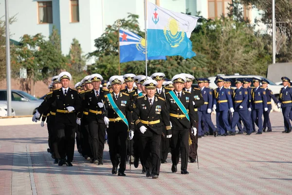 Aktau Kazachstan 2018 Parada Sił Morskich Kazachstanu — Zdjęcie stockowe