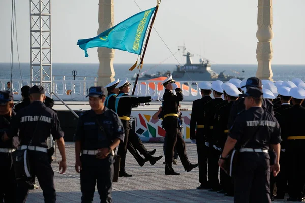 Aktau Kazakhstan 2018 Défilé Des Forces Navales Kazakhstan — Photo