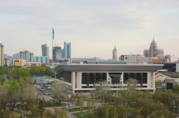 Nur Sultan Kazajstán 2011 Vista Ciudad Casas Nuevas Antiguas Largo — Foto de Stock