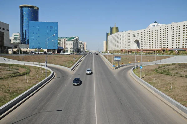 Nur Sultan Kazachstan 2011 Verschillende Soorten Stad Huizen Gebouwen Langs — Stockfoto