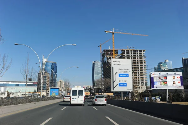 Istambul Turquia 2017 Transporte Edifícios Decorações Longo Das Ruas Centrais — Fotografia de Stock