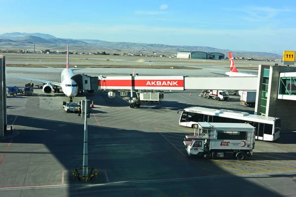 Istanbul Turquie 2017 Sortie Entrée Terminal Aéroport Vue Avion Avec — Photo