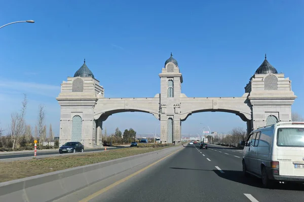 Estambul Turquía 2017 Transporte Edificios Decoraciones Por Las Calles Centrales — Foto de Stock