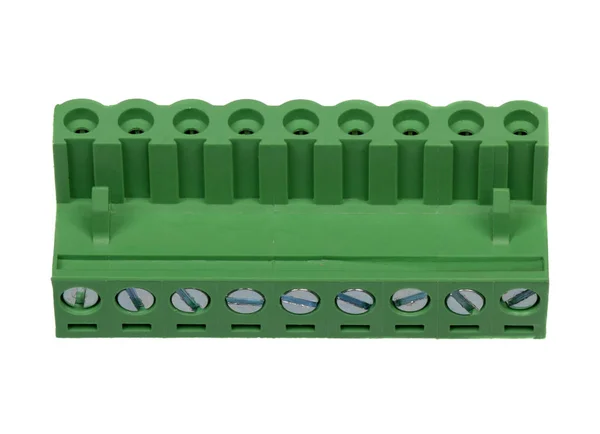 Green electrical connector — Stock Photo, Image