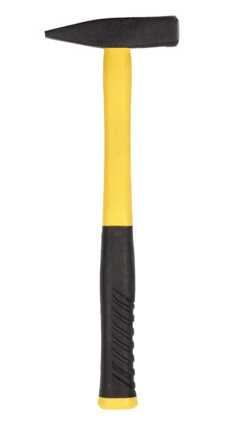 Слесарь-хаммер с жёлтой и чёрной ручкой — стоковое фото
