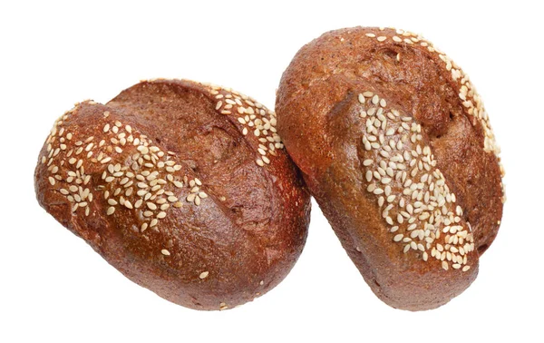 Susamlı iki çavdar ekmeği. — Stok fotoğraf