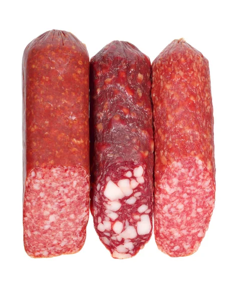 Assortiment de saucisses fumantes — Photo