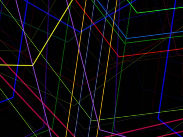 Linha de cores interativa abstrata — Fotografia de Stock