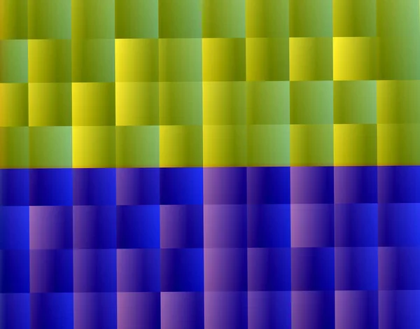 背景黄色紫色の正方形のパターン — ストック写真