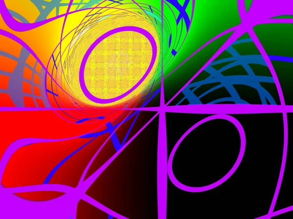 Αφηρημένη γεωμετρική στροβιλίζεται πολύχρωμα — Φωτογραφία Αρχείου