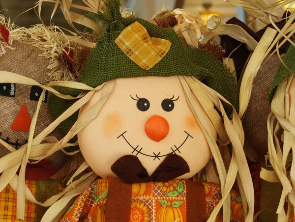 Cute happy scarecrow — Stock Photo, Image