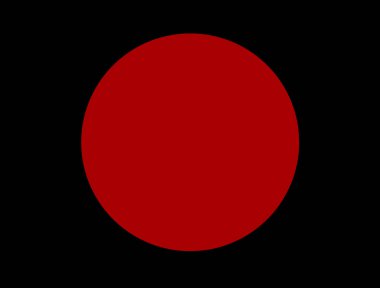 Siyah zemin üzerine kırmızı cercle