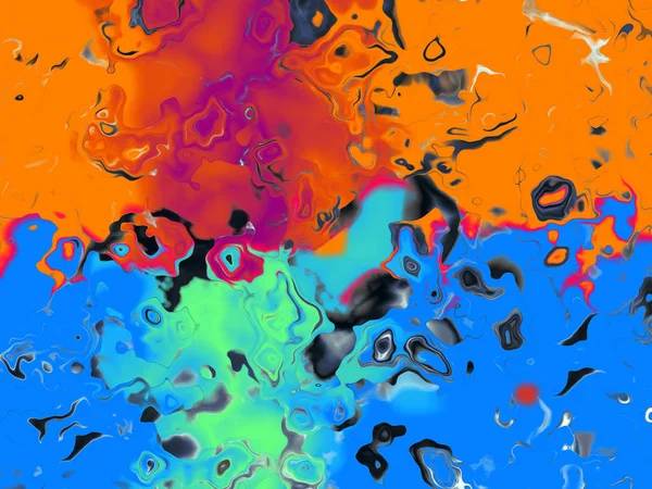Pubblicità astratta, vibrante multicolore distorto mo creativo — Foto Stock