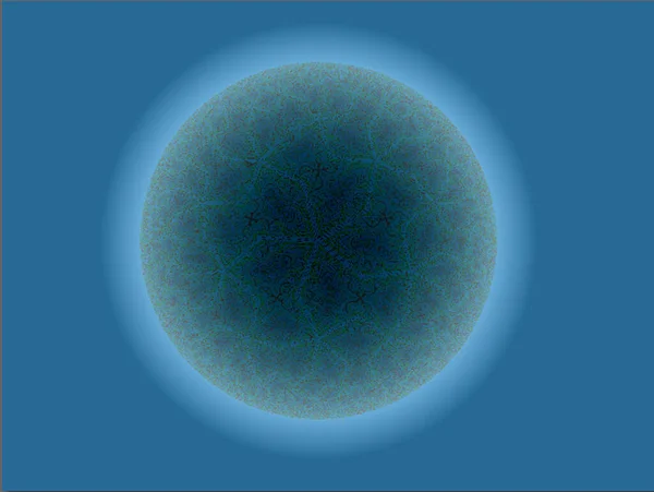 Afleiden Dynamische Decoratieve Blauwe Gradiënt Horizontale Moderne Cirkel Reclame Voor — Stockfoto