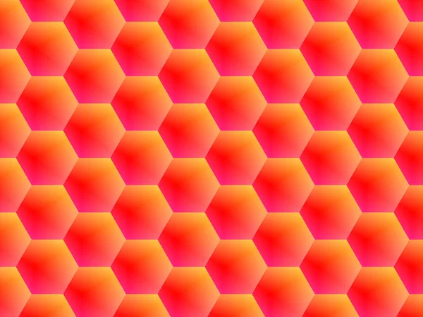 Abstract Background Vibrant Red Yellow Gradient Hexagons Horizontal Dynamic Modern — Stock Photo, Image