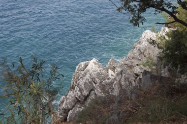 Küçük bir koy Üstten Görünüm