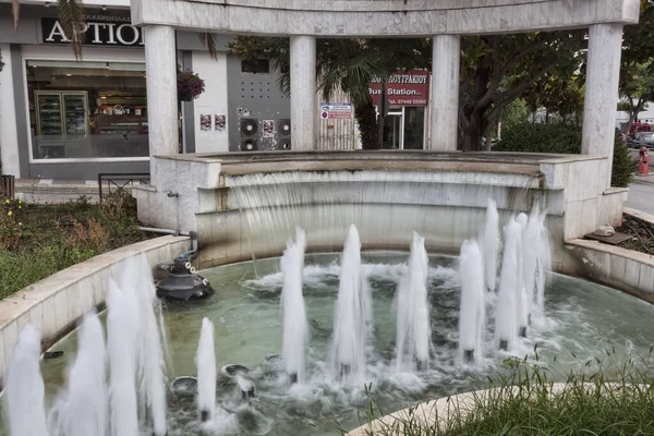 Loutraki Greece Червня 2018 Fountain Center Loutraki — стокове фото