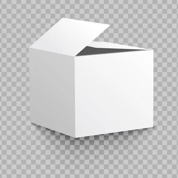 Blank box on transparent background with shadow