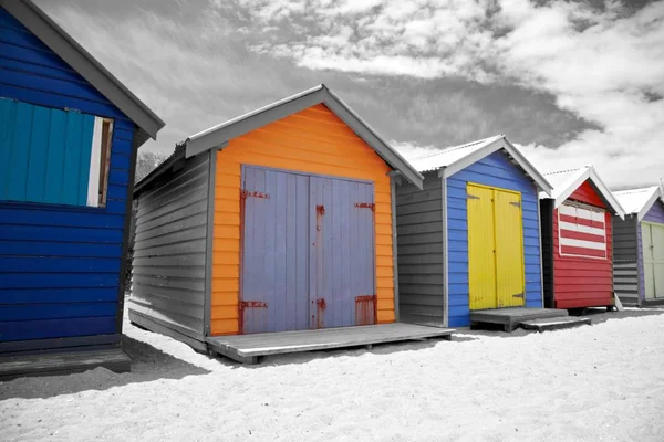 renkli plaj kulübe Avustralya