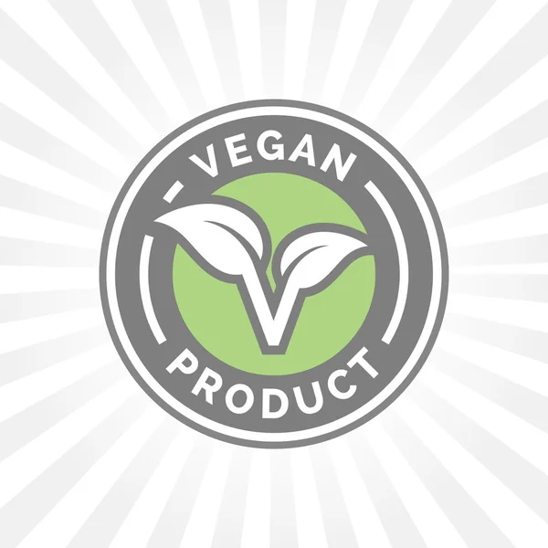 Diseño de insignia de comida vegana amigable icono. Ilustración vectorial . — Archivo Imágenes Vectoriales