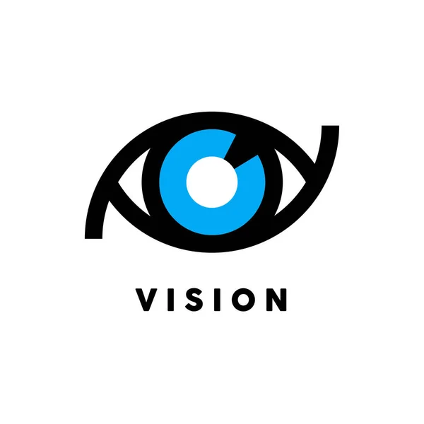 Abstracte visie logo met oog pictogram concept. Vectorillustratie. — Stockvector