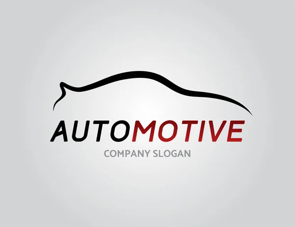 Automobilový auto logo design s koncept sportovního vozu silueta — Stockový vektor