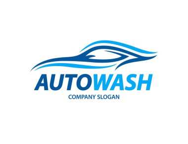 Araç siluet spor otomotiv carwash logo tasarım soyut