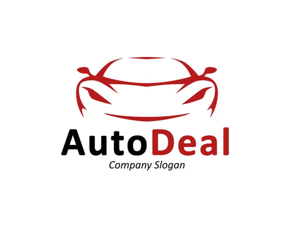 Diseño de logotipo de concesionario de automóviles con concepto de silueta de vehículo deportivo — Vector de stock