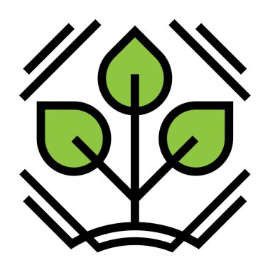 Soyut bitki sembolü tasarım yaprağına