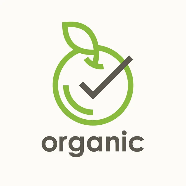 Ikon apel organik - Stok Vektor