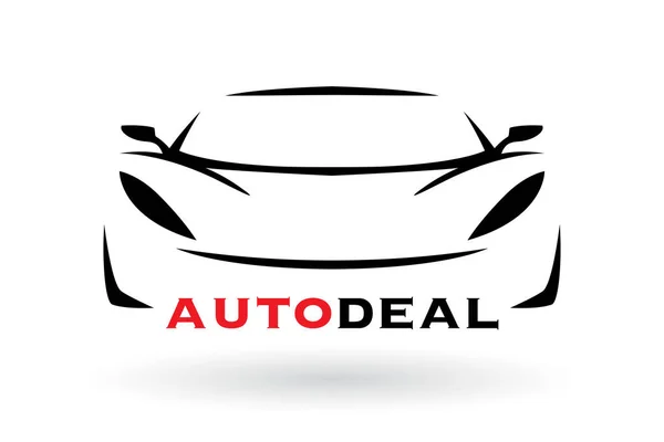 Sportbil fordonet siluett Logotypdesign — Stock vektor