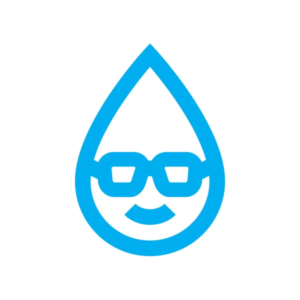 スマートな水使用のアイコン。賢明な水消費水ドロップ文字記号 — ストックベクタ