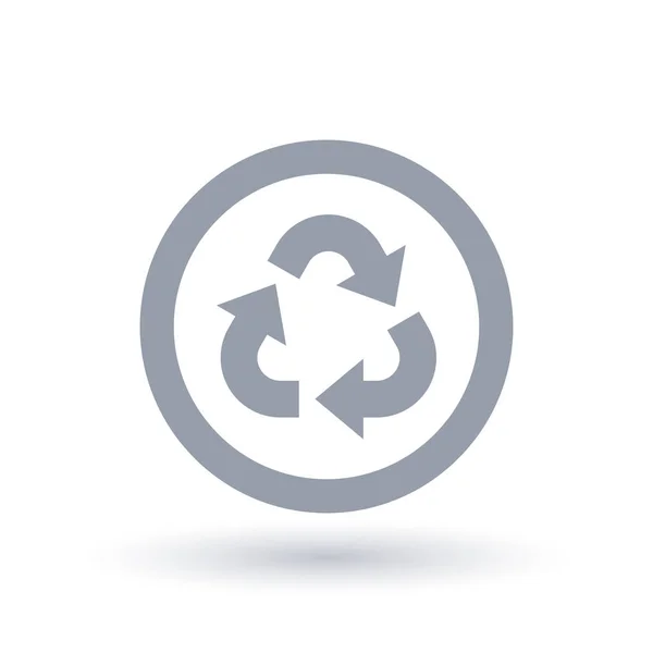 Icono de reciclaje. Señal de reutilización sostenible de residuos . — Archivo Imágenes Vectoriales
