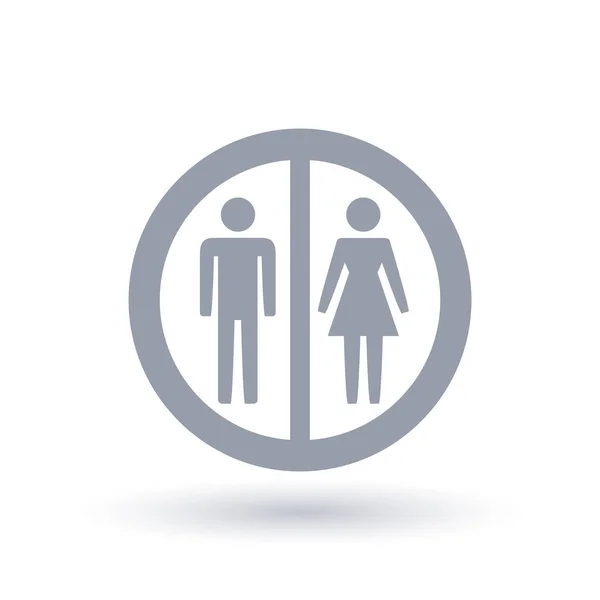 Signo de género masculino y femenino. Icono de silueta de hombre y mujer . — Archivo Imágenes Vectoriales