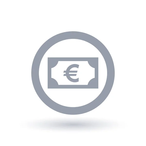 ユーロのお金のシンボル - ヨーロッパ製の紙の通貨のアイコン — ストックベクタ