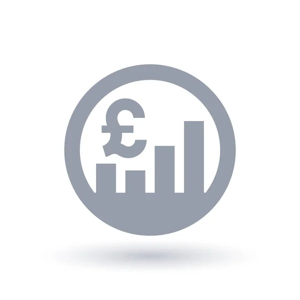 British Pound stock market icon - Great Britain currency exchange symbol — Stock Vector