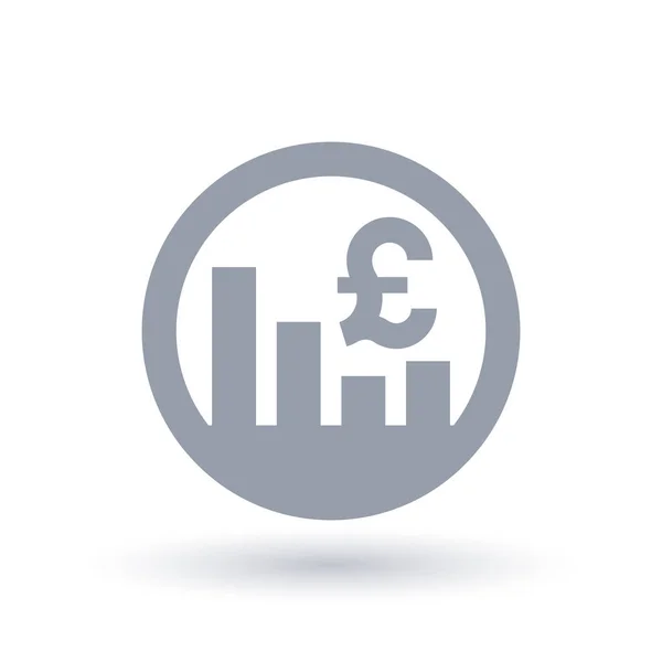 British Pound stock market icon - Great Britain currency exchange symbol — Stock Vector