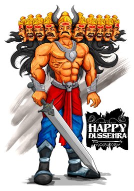 dussehra için on başlı Ravana